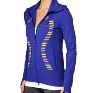 Lululemon Stride Jacket - Rainbow / Royal Blue - size 4